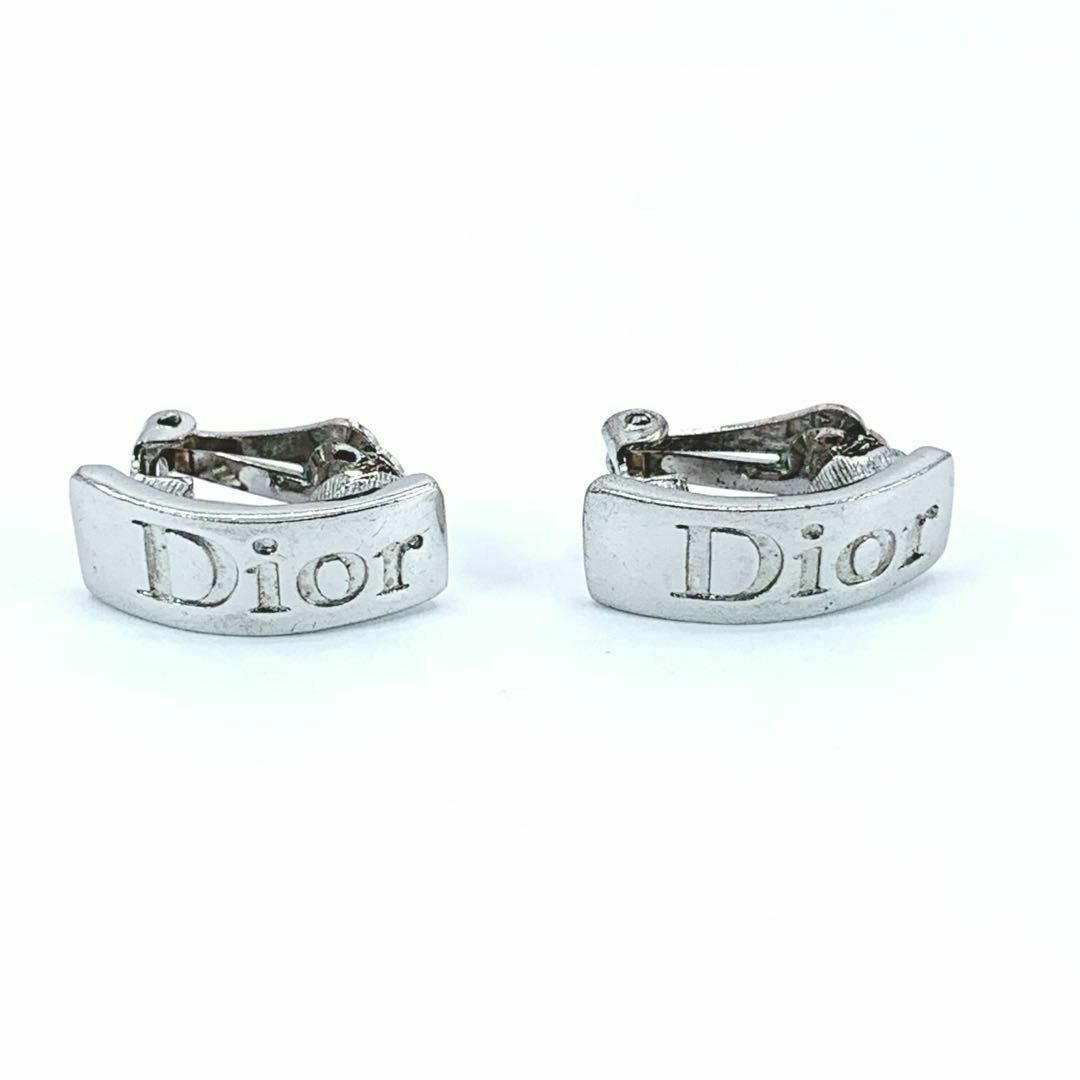 Christian Dior(クリスチャンディオール)のChristian Dior　ディオール　シルバー　イヤリング　ロゴ レディースのアクセサリー(イヤリング)の商品写真