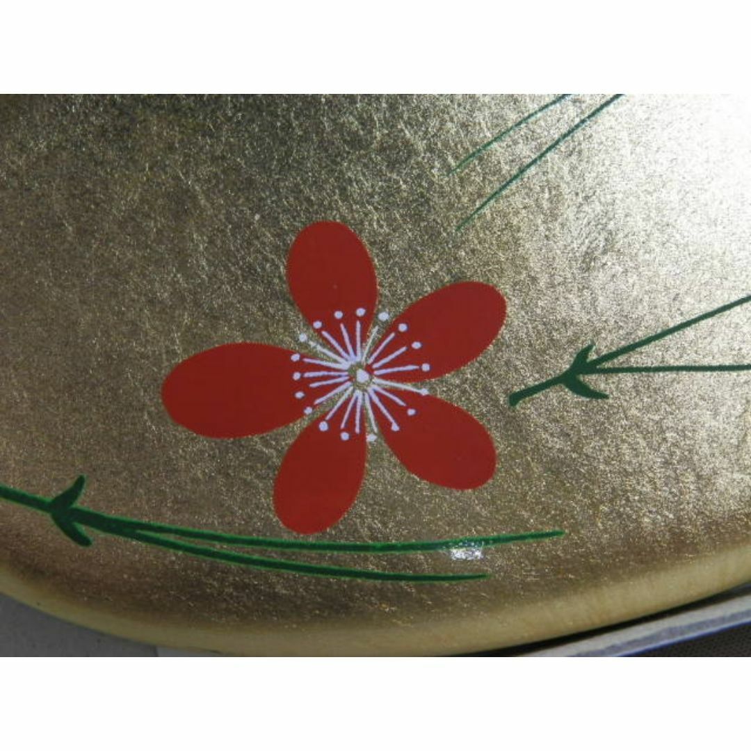 金箔工芸品　小物入れ/小判楊枝入れ　松葉　洋金箔　幅11cm インテリア/住まい/日用品のキッチン/食器(カトラリー/箸)の商品写真