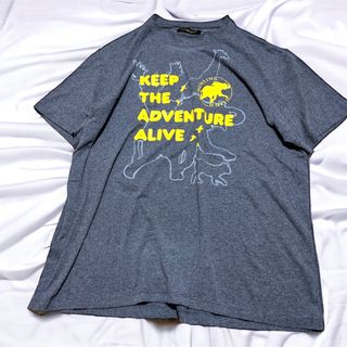 HUNTING WORLD - 極美品　ハンティングワールド　アニマルTシャツ　52 L グレー　コットン