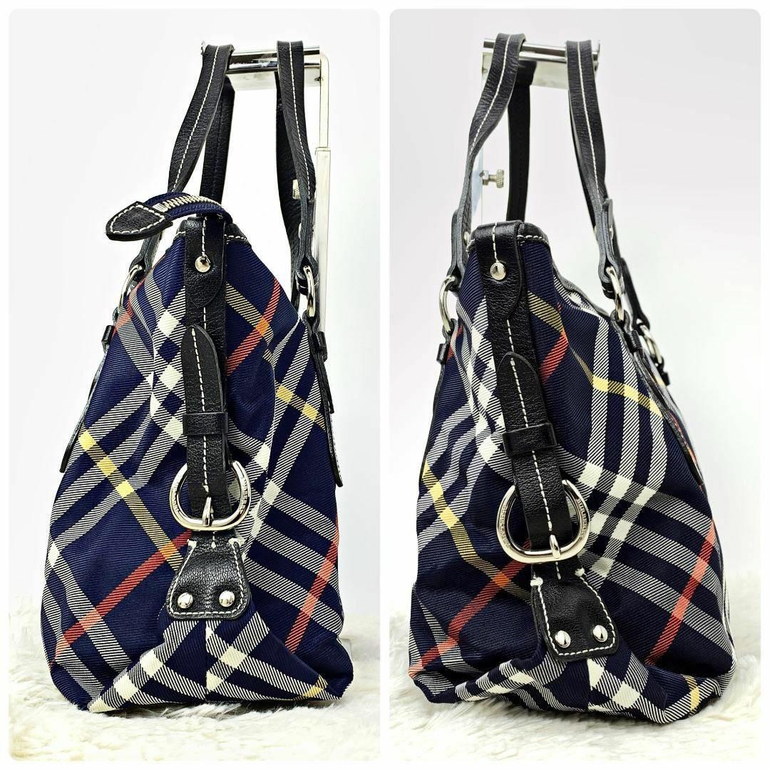 BURBERRY BLUE LABEL(バーバリーブルーレーベル)の⑥バーバリーブルーレーベル ノバチェック トートバッグ ハンドバッグ ナイロン レディースのバッグ(トートバッグ)の商品写真