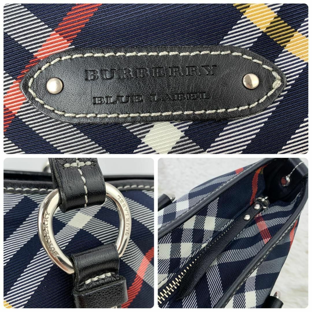 BURBERRY BLUE LABEL(バーバリーブルーレーベル)の⑥バーバリーブルーレーベル ノバチェック トートバッグ ハンドバッグ ナイロン レディースのバッグ(トートバッグ)の商品写真