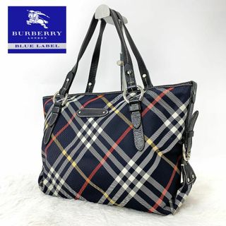 バーバリーブルーレーベル(BURBERRY BLUE LABEL)の⑥バーバリーブルーレーベル ノバチェック トートバッグ ハンドバッグ ナイロン(トートバッグ)