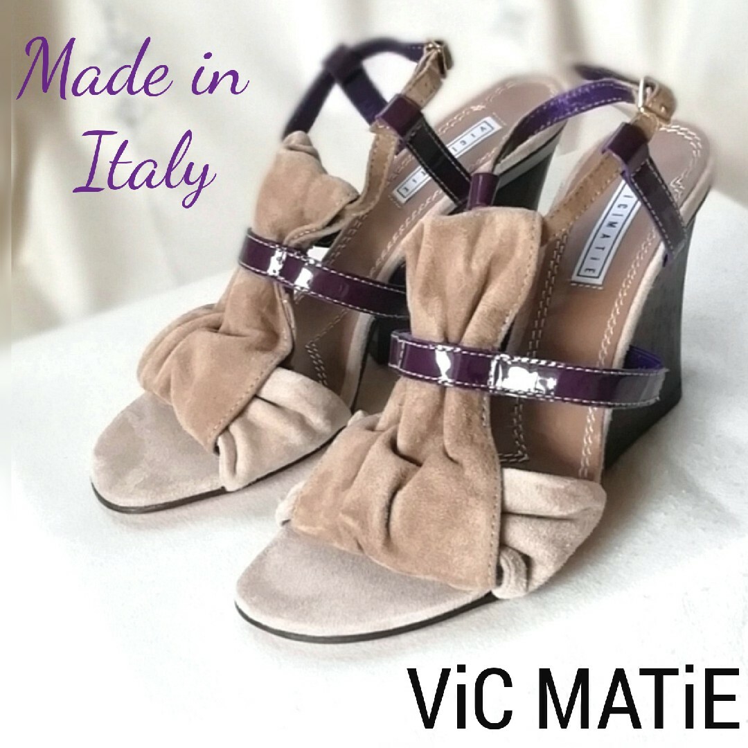 ViC MATiE(ヴィックマティ)スエード*太ヒール*サンダル/35/22.5 レディースの靴/シューズ(サンダル)の商品写真