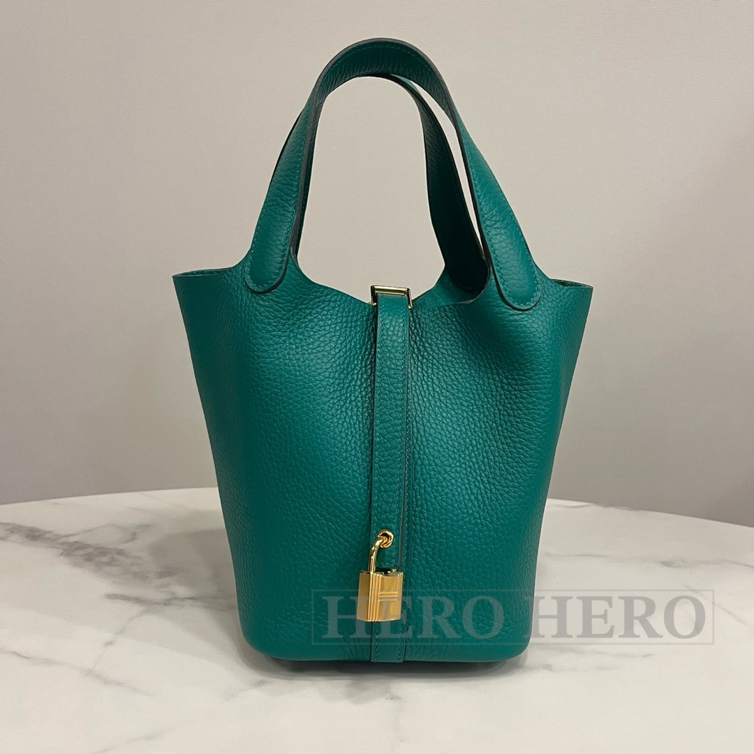 Hermes(エルメス)の新品　エルメス　ピコタンロック　18　PM　ヴェールヴェルティゴ　ゴールド金具 レディースのバッグ(ハンドバッグ)の商品写真