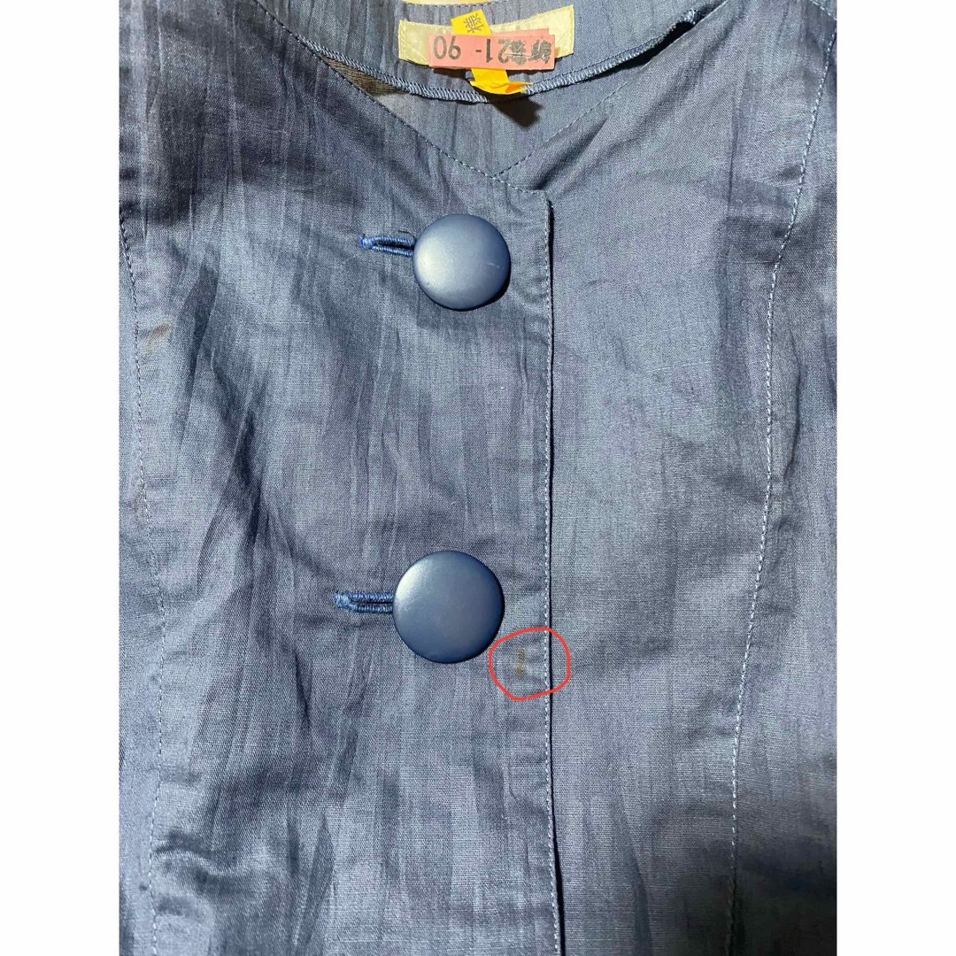 ECELL ANY ノースリーブブラウス　綿麻　9号　後ろリボン付き レディースのトップス(シャツ/ブラウス(半袖/袖なし))の商品写真