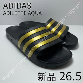 adidas - アディダス　アディレッタアクア　コアブラック　ゴールドメタリック　26.5CM