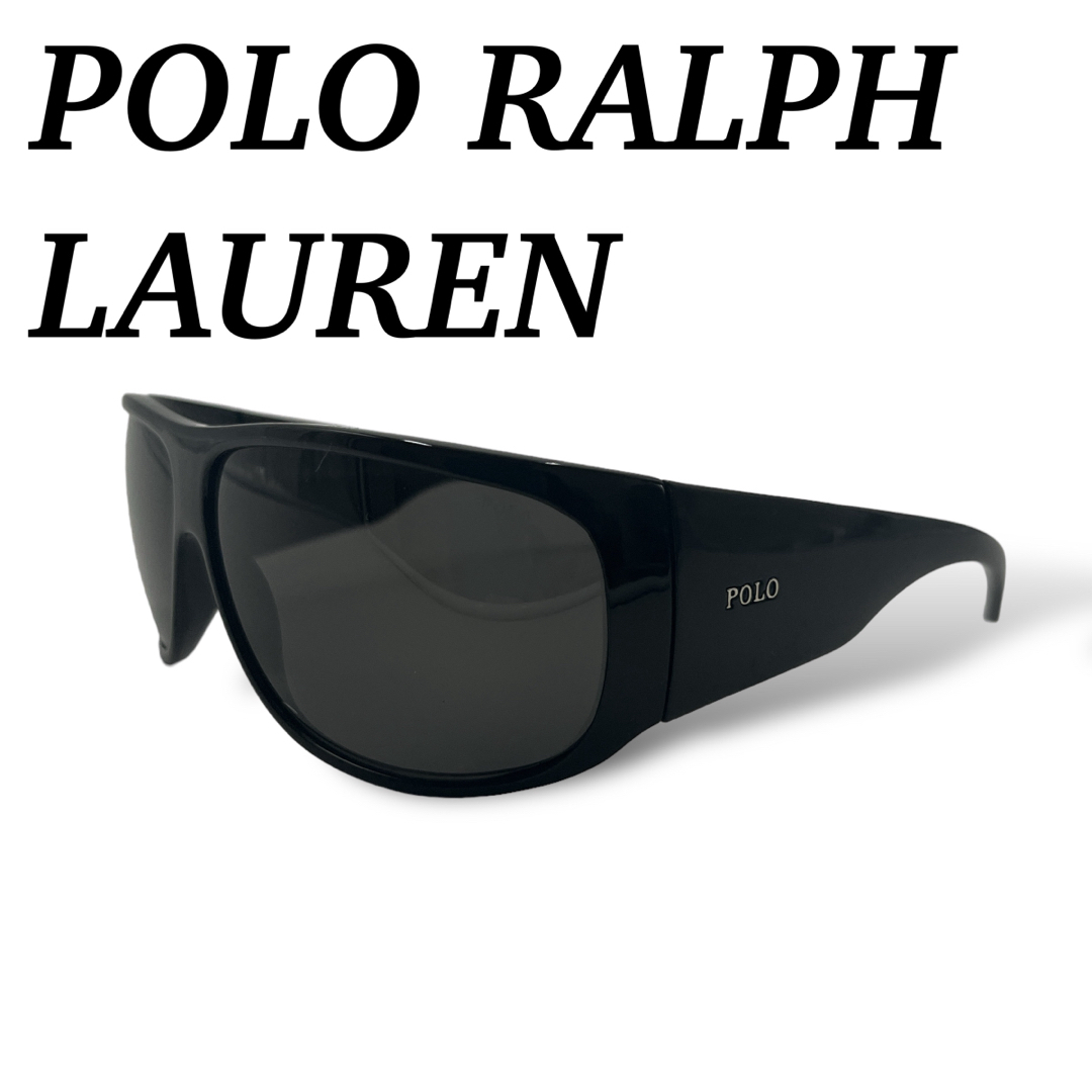 POLO RALPH LAUREN(ポロラルフローレン)のイタリア製　ポロラルフローレン　サングラス　サイドロゴ　ブラック　ユニセックス メンズのファッション小物(サングラス/メガネ)の商品写真