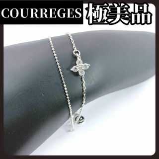 クレージュ(CLAYGE（Tada）)の【極美品】COURREGES　クレージュ　ダブルチェーン　ブレスレット　シルバー(ブレスレット/バングル)