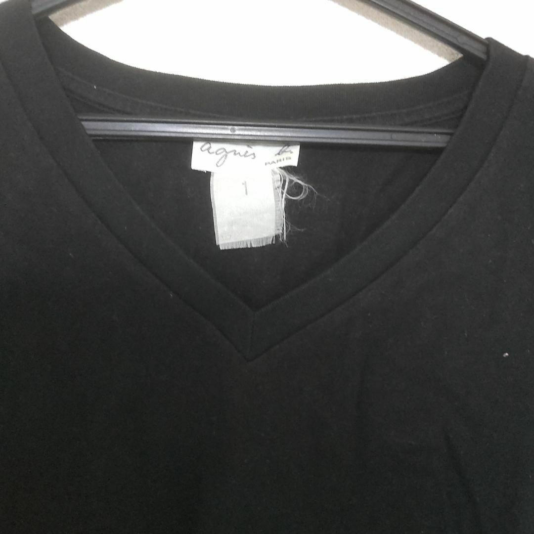 agnes b.(アニエスベー)のアニエスベー/ agnes b　Vネック　 ロンT/長袖Tシャツ　黒　1　日本製 メンズのトップス(Tシャツ/カットソー(七分/長袖))の商品写真