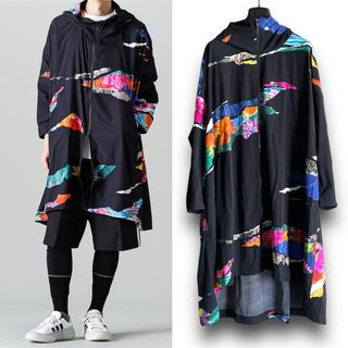 Y-3 - 未使用 Y-3 フローラルプリント アノラックパーカー 2XS コート