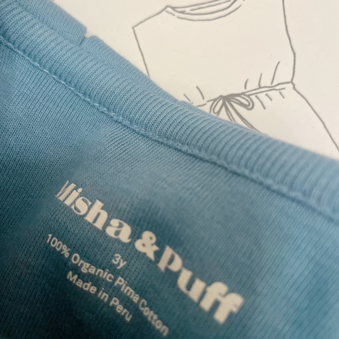 Misha & Puff(ミーシャアンドパフ)のmisha & puff Ulla Top - Blue Smoke 3y キッズ/ベビー/マタニティのキッズ服女の子用(90cm~)(Tシャツ/カットソー)の商品写真