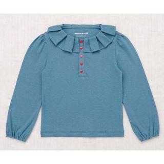 misha & puff Ulla Top - Blue Smoke 3y