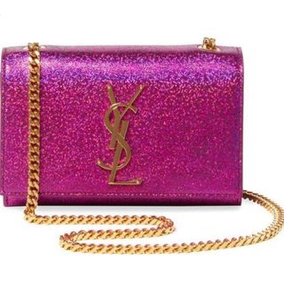 イヴサンローラン(Yves Saint Laurent)のピンク ラメ グリッター(ショルダーバッグ)