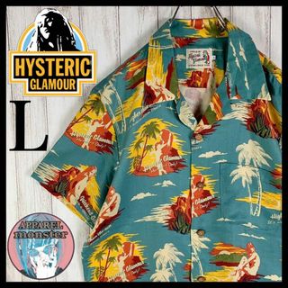 ヒステリックグラマー(HYSTERIC GLAMOUR)の【超希少モデル】ヒステリックグラマー 総柄 ヒスガール オープンカラーシャツ(シャツ)