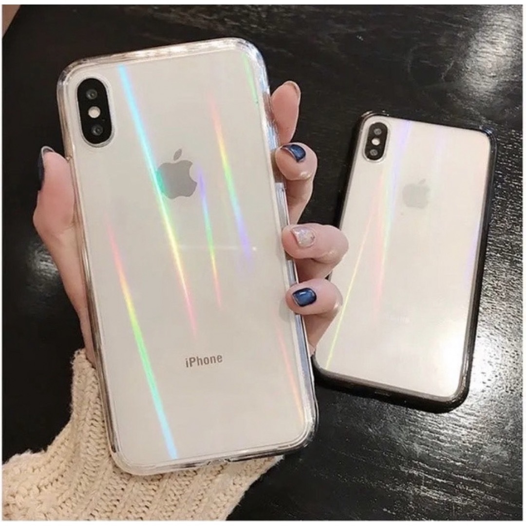 【iPhoneXSMax】iPhoneケース 透明 オーロラ クリア シンプル スマホ/家電/カメラのスマホアクセサリー(iPhoneケース)の商品写真