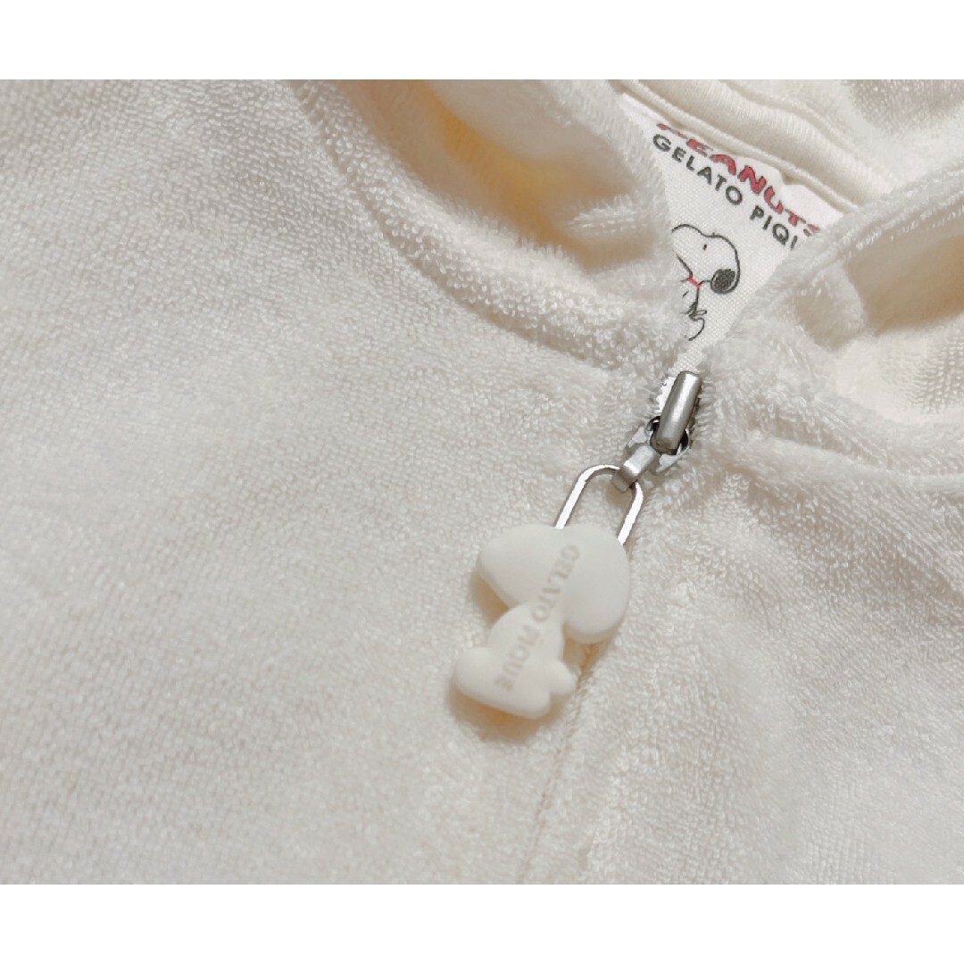 新品タグ付【ジェラート ピケ】PEANUTS BABYパイルロンパース80-90 新品タグ付【ジェラート ピケ】PEANUTS BABYパイルロンパース80-90