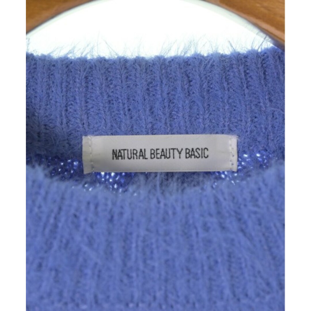 NATURAL BEAUTY BASIC(ナチュラルビューティーベーシック)のNATURAL BEAUTY BASIC ニット・セーター F 青 【古着】【中古】 レディースのトップス(ニット/セーター)の商品写真