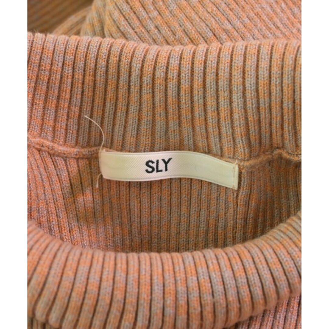SLY(スライ)のSLY スライ ニット・セーター F オレンジxグレー(ミックス) 【古着】【中古】 レディースのトップス(ニット/セーター)の商品写真