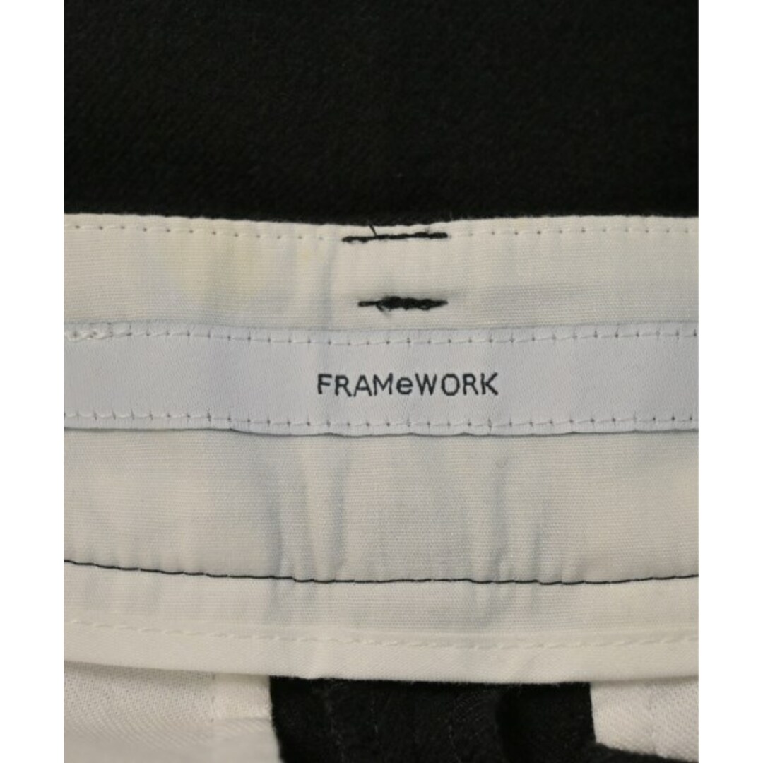 FRAMeWORK(フレームワーク)のFRAMeWORK フレームワーク スラックス 36(S位) 黒 【古着】【中古】 レディースのパンツ(その他)の商品写真