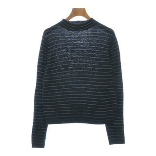 ビンス(Vince)のVince ヴィンス ニット・セーター S 紺x黄系(ボーダー) 【古着】【中古】(ニット/セーター)