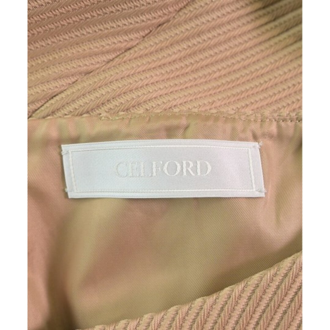 CELFORD(セルフォード)のCELFORD セルフォード ワンピース 38(M位) ベージュ 【古着】【中古】 レディースのワンピース(ひざ丈ワンピース)の商品写真