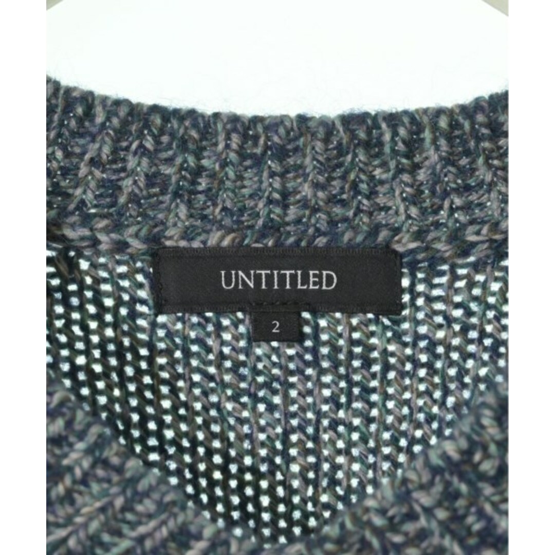 UNTITLED(アンタイトル)のUNTITLED ニット・セーター 2(M位) 紺xグレーx緑等(ミックス) 【古着】【中古】 レディースのトップス(ニット/セーター)の商品写真