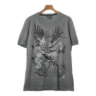 ジャストカヴァリ(Just Cavalli)のJUST cavalli ジャストカバリ Tシャツ・カットソー XL グレー 【古着】【中古】(Tシャツ/カットソー(半袖/袖なし))