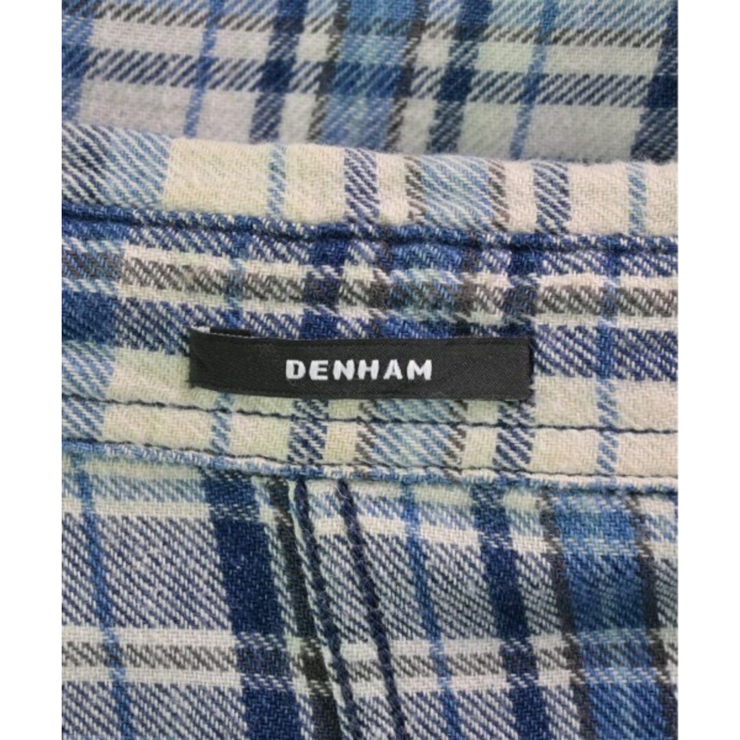 DENHAM(デンハム)のDENHAM デンハム カジュアルシャツ M 青x白(チェック) 【古着】【中古】 メンズのトップス(シャツ)の商品写真