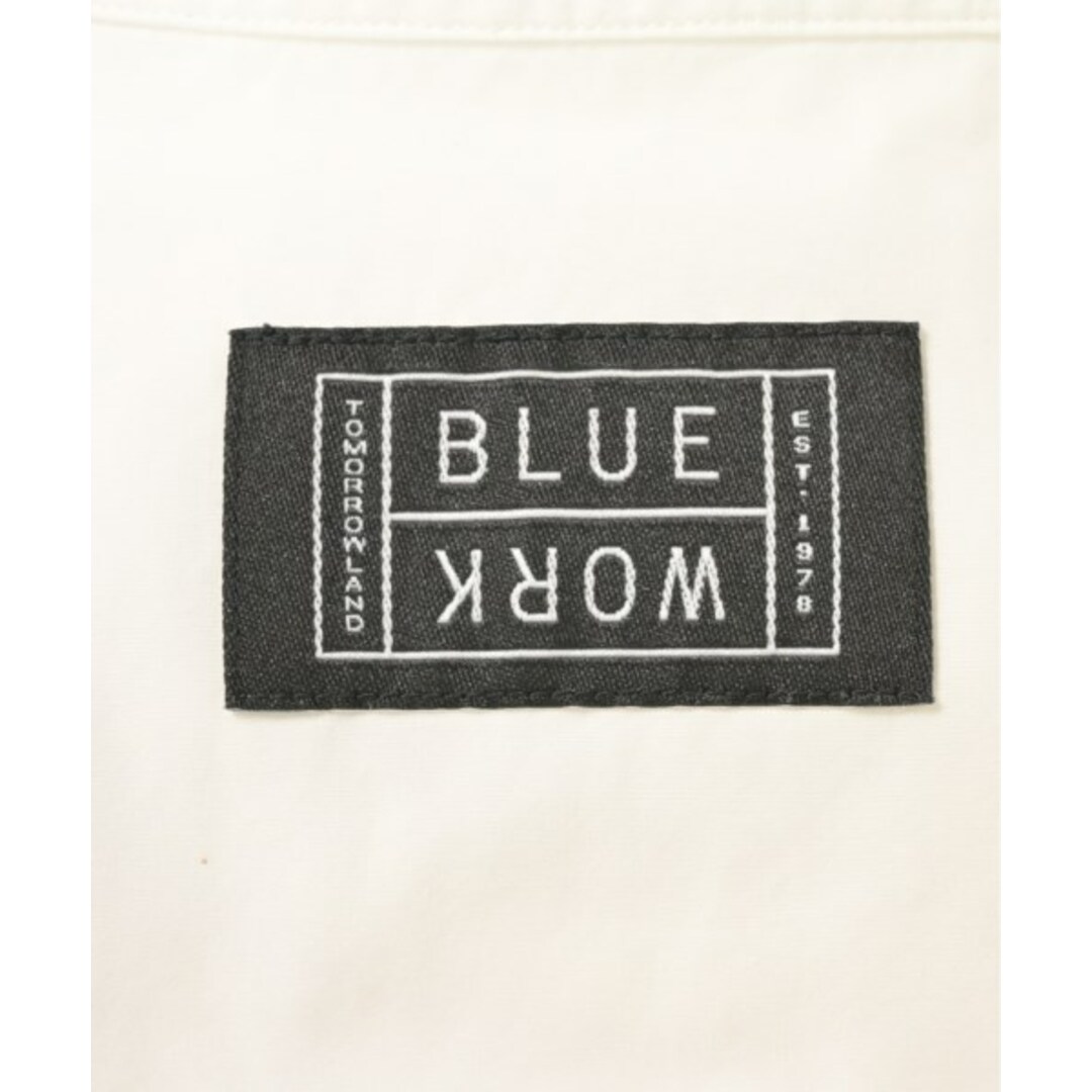 BLUE WORK(ブルーワーク)のBLUE WORK ブルーワーク カジュアルシャツ XS 白 【古着】【中古】 メンズのトップス(シャツ)の商品写真