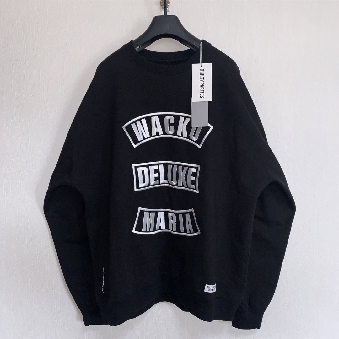 WACKO MARIA(ワコマリア)のXL黒【WACKOMARIA】DELUXE CREW SWEAT／新品／送料込 メンズのトップス(スウェット)の商品写真