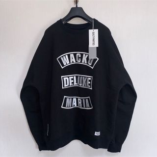 ワコマリア(WACKO MARIA)のXL黒【WACKOMARIA】DELUXE CREW SWEAT／新品／送料込(スウェット)