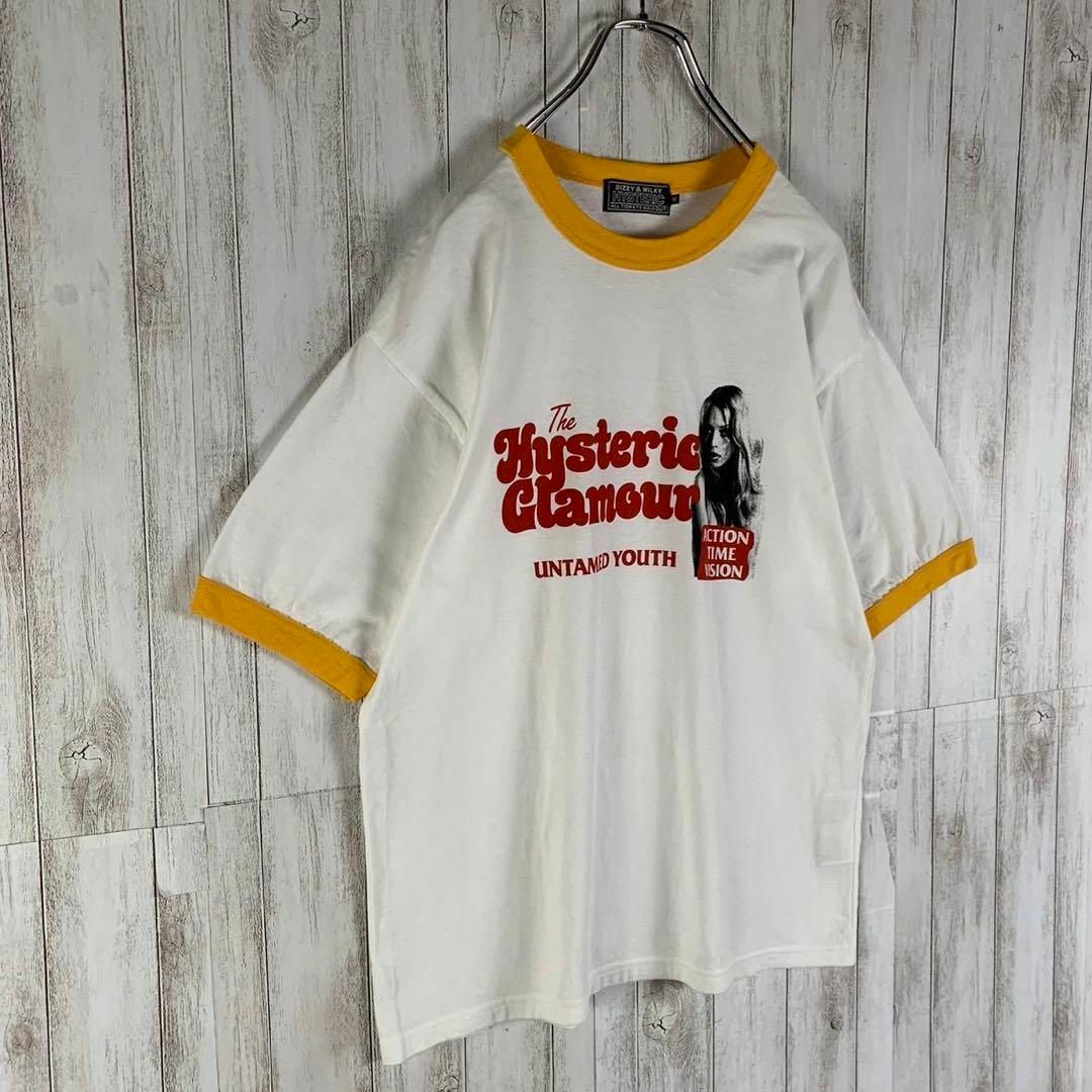 HYSTERIC GLAMOUR(ヒステリックグラマー)の【超絶人気モデル】ヒステリックグラマー ヒスガール 即完売 希少 リンガーシャツ メンズのトップス(Tシャツ/カットソー(半袖/袖なし))の商品写真