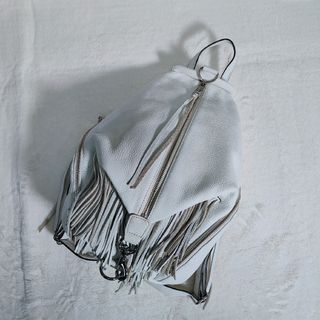 レベッカミンコフ(Rebecca Minkoff)のレベッカミンコフ リュックサック フリンジ レザー ホワイト(リュック/バックパック)