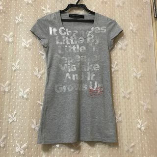 レデイースロゴTシャツ　グレー(Tシャツ(半袖/袖なし))