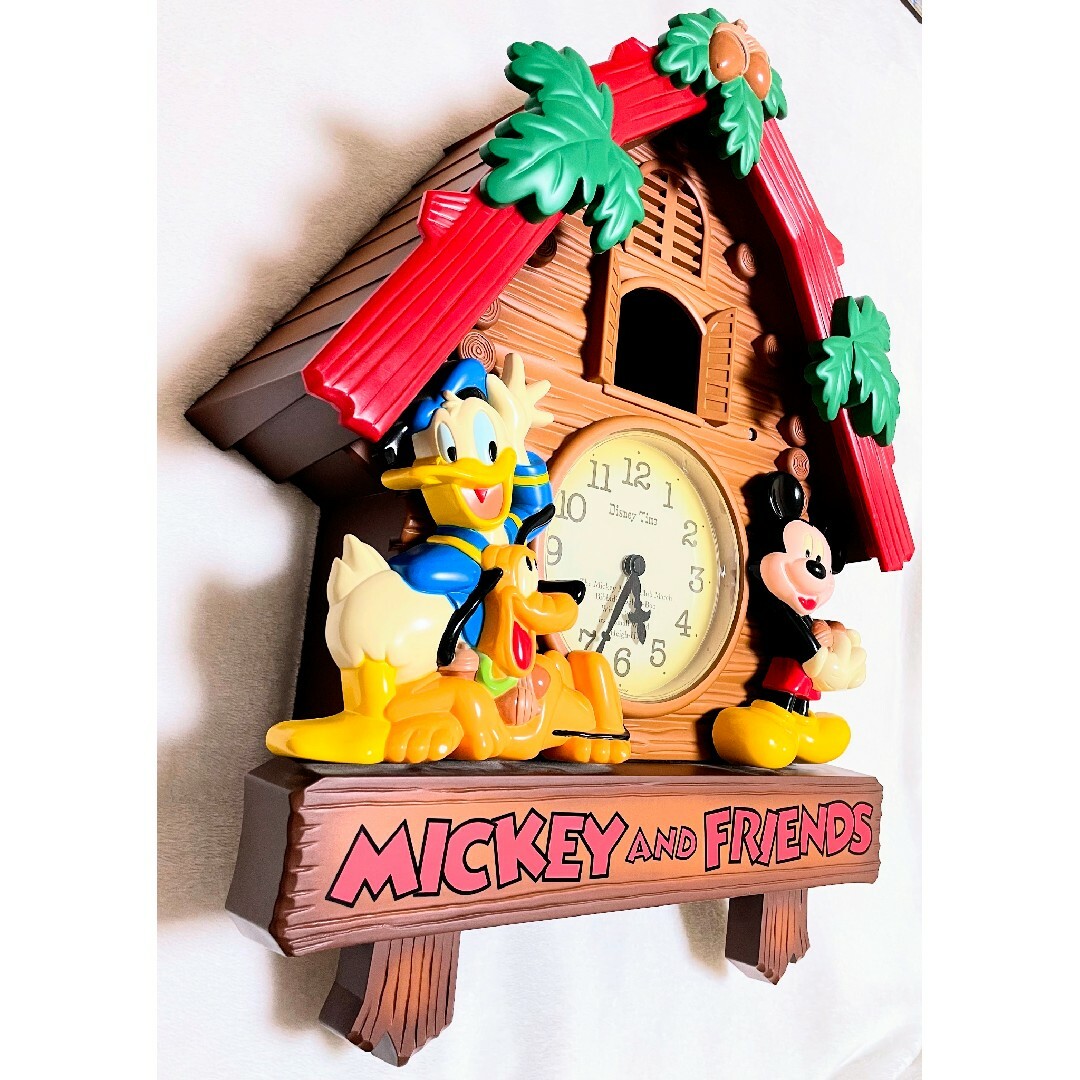 Disney(ディズニー)のDisney ミッキー＆フレンズ ディズニータイム 鳩時計 振り子時計 掛時計 エンタメ/ホビーのおもちゃ/ぬいぐるみ(キャラクターグッズ)の商品写真