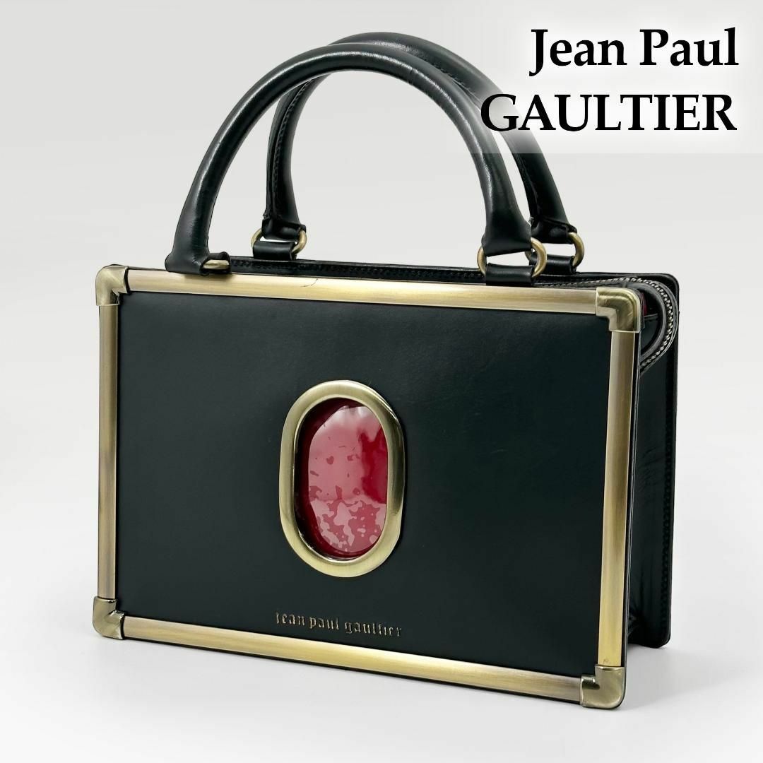 Jean-Paul GAULTIER(ジャンポールゴルチエ)の名作・希少◎ジャンポールゴルチエ ルビーアイ フレームバッグ ハンドバッグ 箱型 レディースのバッグ(ハンドバッグ)の商品写真
