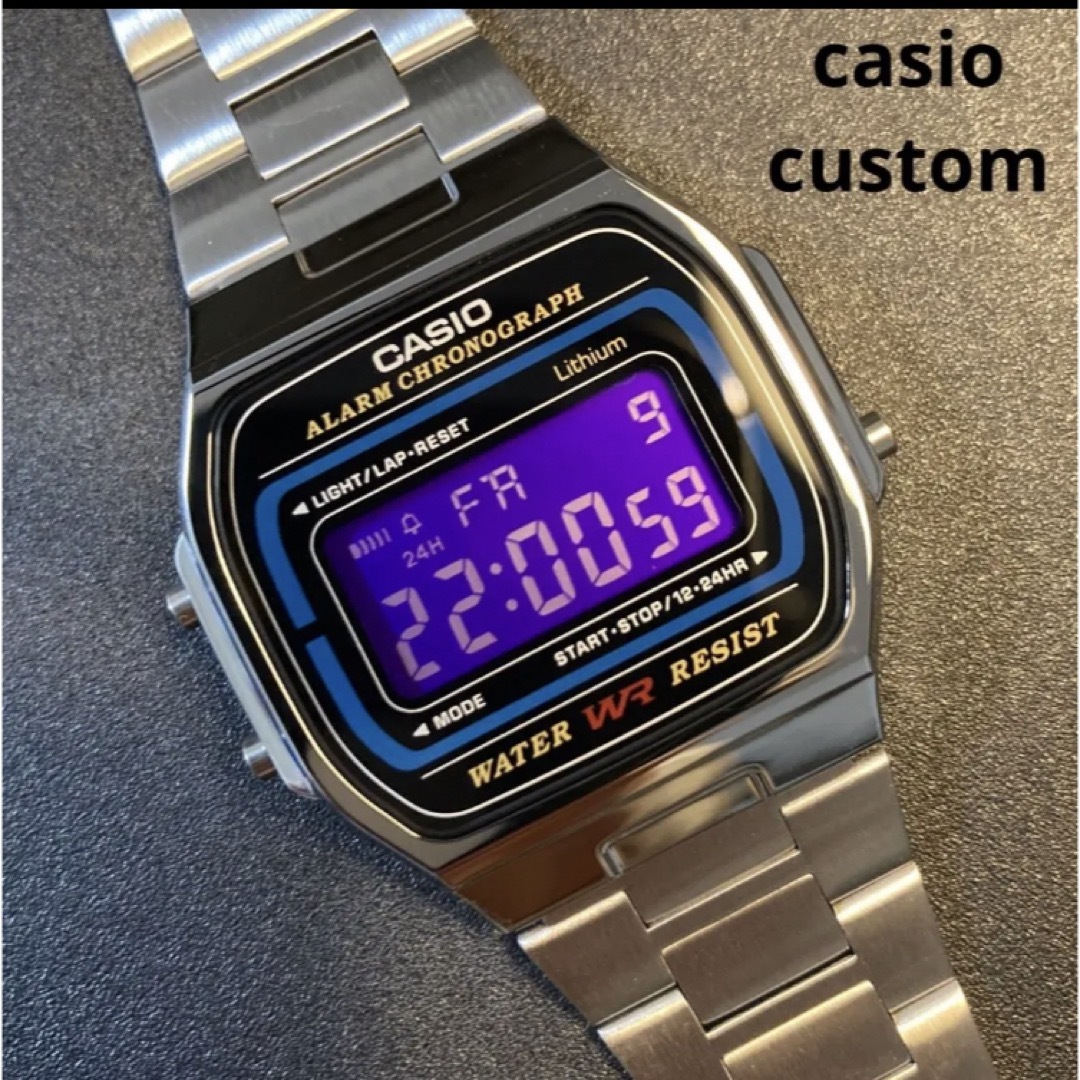 CASIO(カシオ)の【新品】カシオ チープカシオ デジタル 腕時計 紫 液晶反転 レトロ調　人気 メンズの時計(腕時計(デジタル))の商品写真