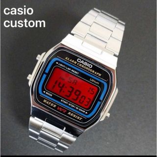 カシオ(CASIO)の【新品】カシオ チープカシオ デジタル 腕時計 赤 液晶反転 レトロ調　人気(腕時計(デジタル))