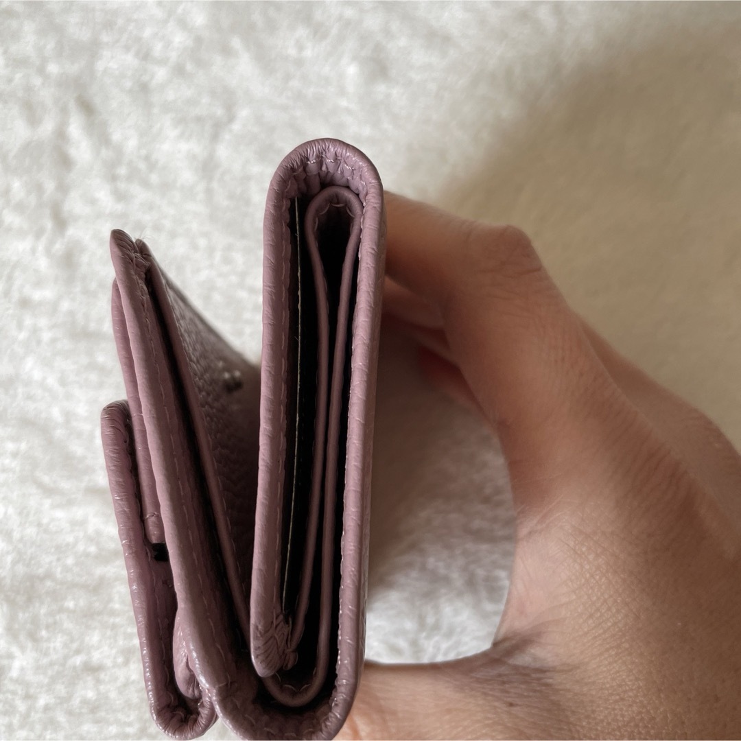 三つ折り財布　スモーキーピンク レディースのファッション小物(財布)の商品写真