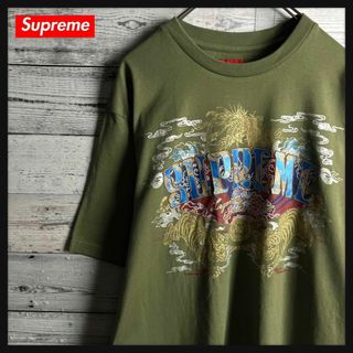 シュプリーム(Supreme)の【美品　人気Lサイズ】シュプリーム☆センタービッグロゴ入り半袖Tシャツ(Tシャツ/カットソー(半袖/袖なし))