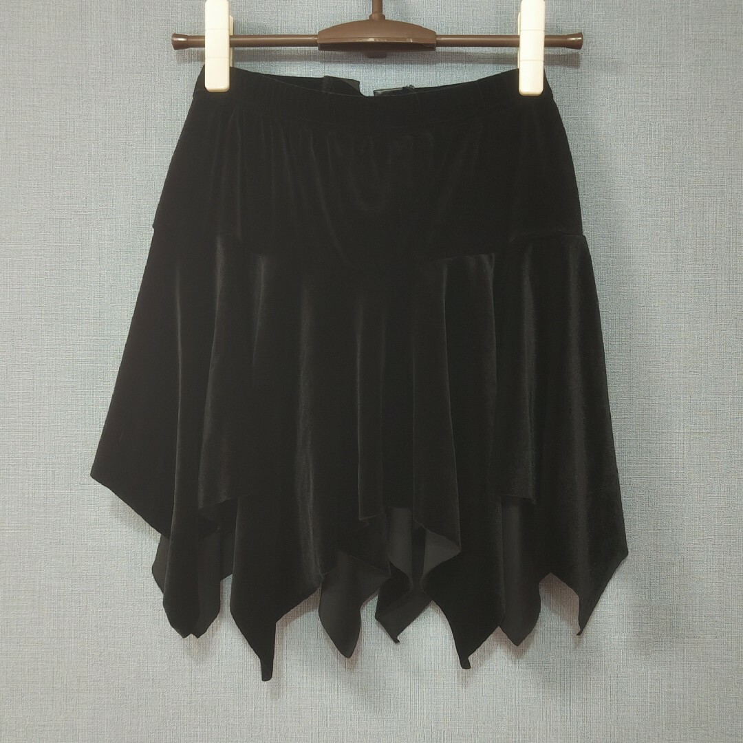 スカート ブラック レディースのスカート(ひざ丈スカート)の商品写真