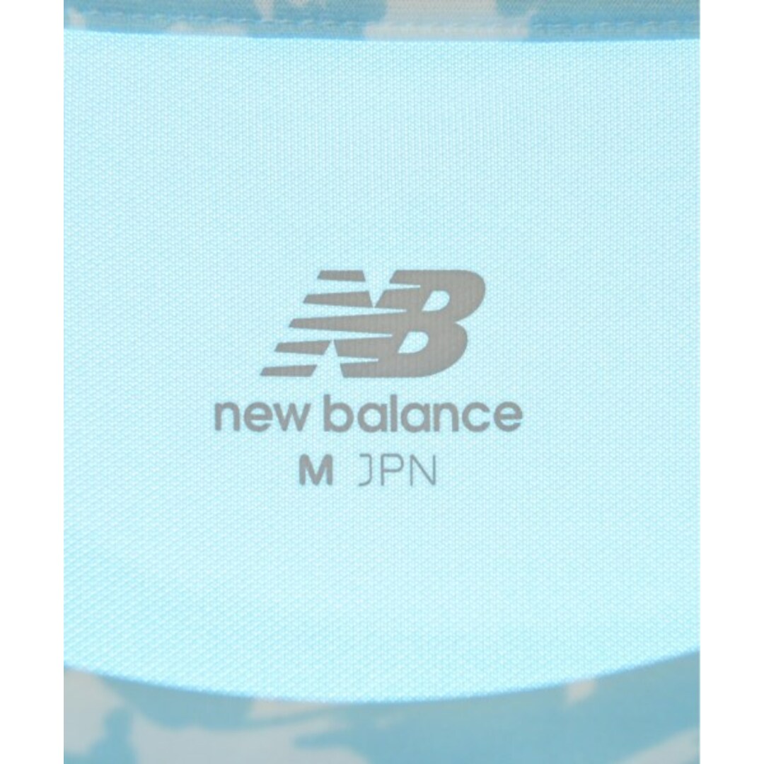 New Balance(ニューバランス)のNew Balance ニューバランス Tシャツ・カットソー M 青x白(総柄) 【古着】【中古】 レディースのトップス(カットソー(半袖/袖なし))の商品写真