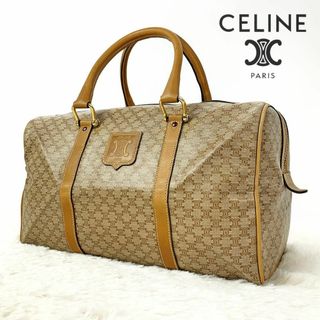 セリーヌ(celine)の⑩オールドセリーヌ マカダム柄 トリオンフ ハンドバッグ ミニボストン ベージュ(ボストンバッグ)