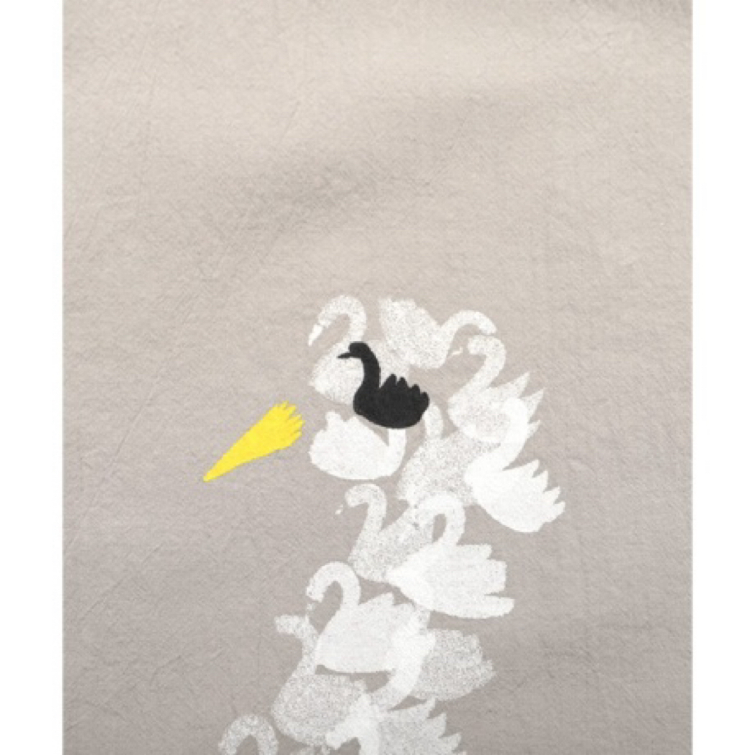 Design Tshirts Store graniph(グラニフ)のgraniph 白鳥デザインコットンシャツワンピース 長袖 グレー レディースのワンピース(ひざ丈ワンピース)の商品写真