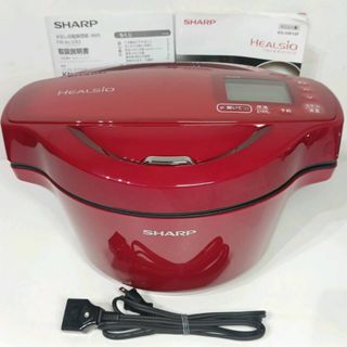 シャープ(SHARP)の【美品】SHARP ヘルシオ ホットクック 自動調理鍋 レッド 水なし調理(調理機器)