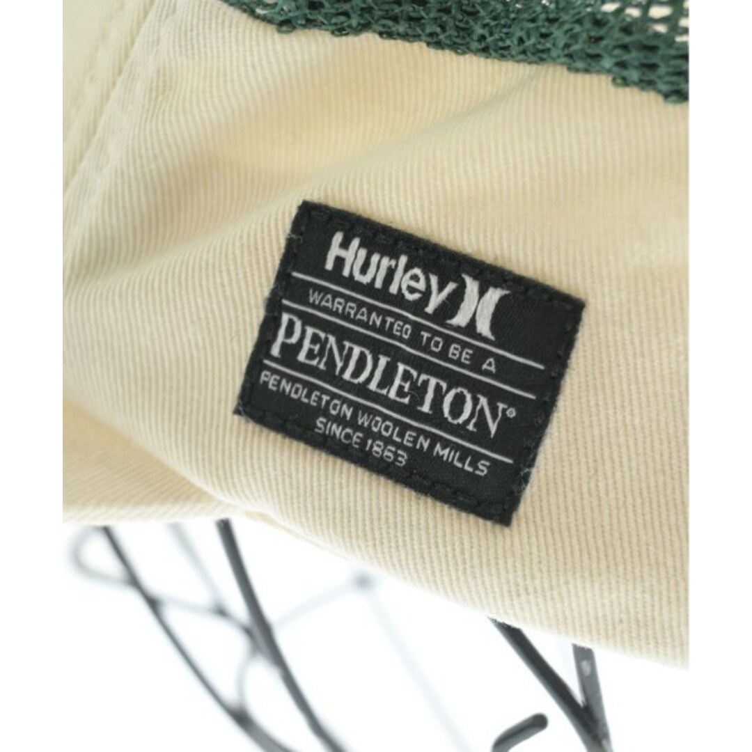 Hurley(ハーレー)のHurley ハーレー キャップ - アイボリー系x緑 【古着】【中古】 メンズの帽子(キャップ)の商品写真