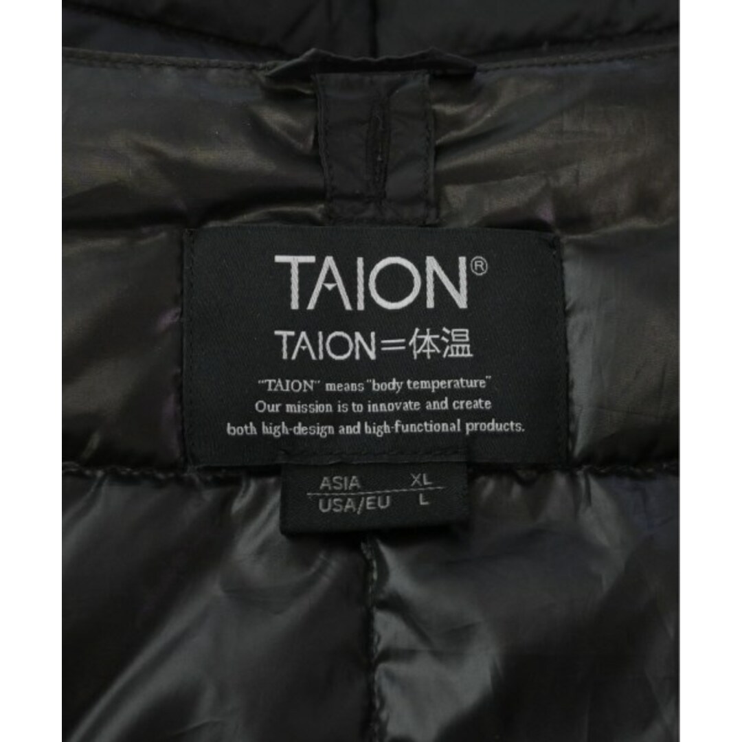 TAION(タイオン)のTAION タイオン ダウンジャケット/ダウンベスト XL 黒 【古着】【中古】 メンズのジャケット/アウター(ダウンジャケット)の商品写真