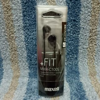 ヒタチ(日立)のリモコンマイク 高音質【新品 激安】maxell カナル型イヤホン ブラック(ヘッドフォン/イヤフォン)