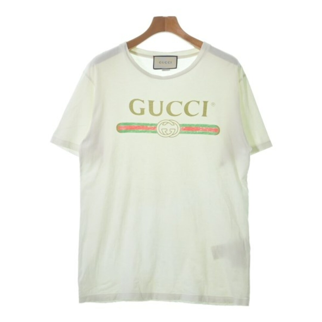 Gucci(グッチ)のGUCCI グッチ Tシャツ・カットソー -(M位) 白 【古着】【中古】 メンズのトップス(Tシャツ/カットソー(半袖/袖なし))の商品写真