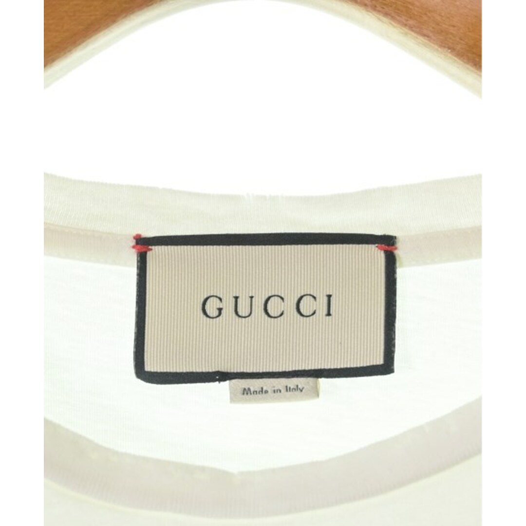 Gucci(グッチ)のGUCCI グッチ Tシャツ・カットソー -(M位) 白 【古着】【中古】 メンズのトップス(Tシャツ/カットソー(半袖/袖なし))の商品写真